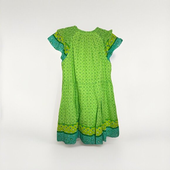 Hale Bob mini Medium Floral Lime Spring Cotton Lined Dress with Pockets - Picture 2 of 6